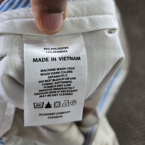 FJ Footjoy Dress Pants Mens 33x32 Beige Golf Straight Stretch Athleisure - Picture 7 of 12